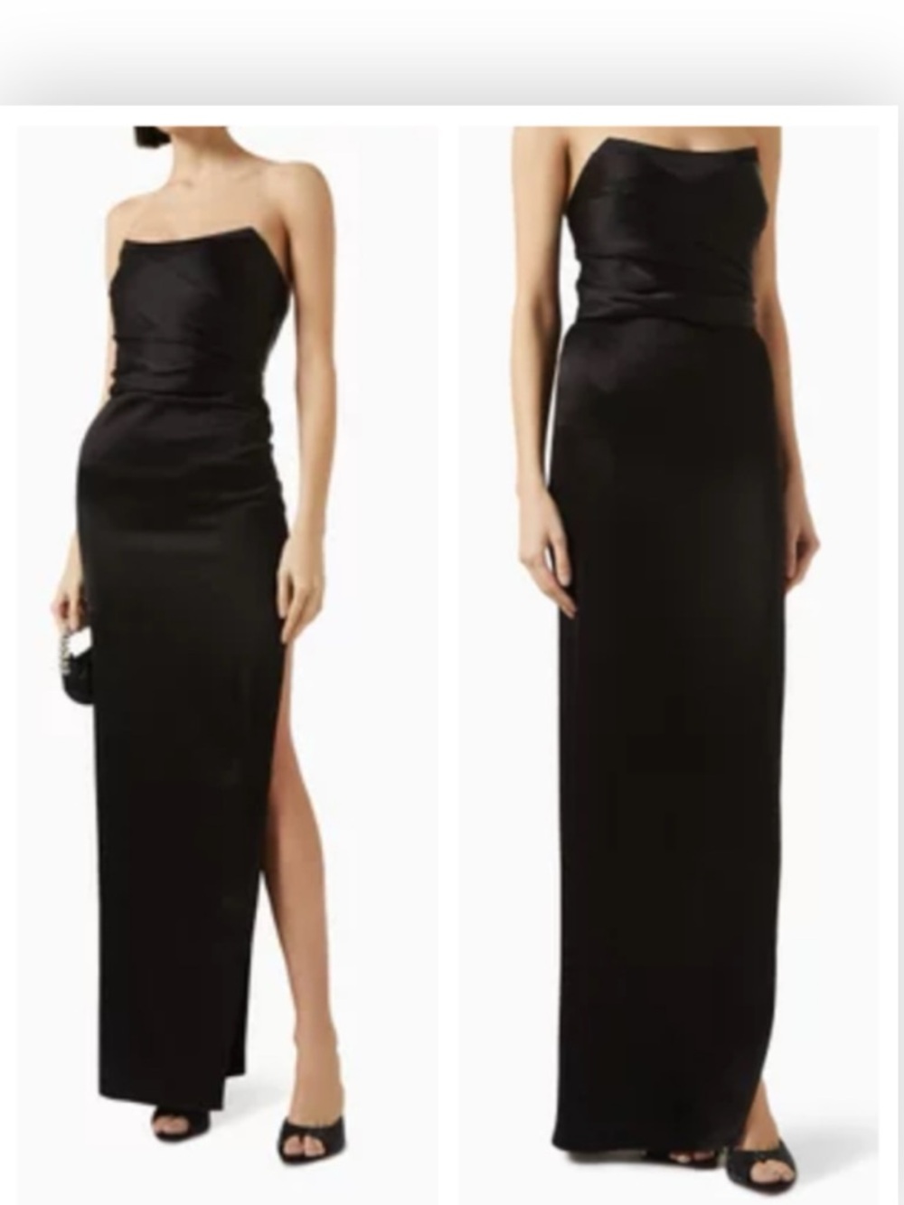 ALICE + OLIVIA Carlea Slit Maxi Dress in Satin